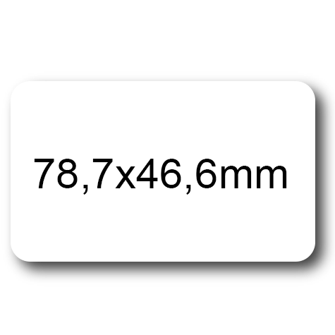 wereinaristea EtichetteAutoadesive, 78,7x46,6(46,6x78,7mm) Carta BIANCO, adesivo Permanente, angoli arrotondati, per ink-jet, laser e fotocopiatrici, su foglio A4 (210x297mm).