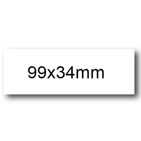 wereinaristea EtichetteAutoadesive, 99x34(34x99mm) Carta BIANCO, adesivo Permanente, angoli a spigolo, per ink-jet, laser e fotocopiatrici, su foglio A4 (210x297mm).