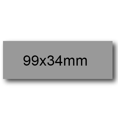 wereinaristea EtichetteAutoadesive, 99x34(34x99mm) Carta GRIGIO, adesivo Permanente, angoli a spigolo, per ink-jet, laser e fotocopiatrici, su foglio A4 (210x297mm).