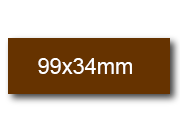 wereinaristea EtichetteAutoadesive, 99x34(34x99mm) Carta MARRONE, adesivo Permanente, angoli a spigolo, per ink-jet, laser e fotocopiatrici, su foglio A4 (210x297mm) bra3090MA