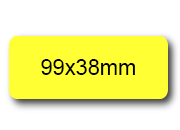 wereinaristea EtichetteAutoadesive, 99x38(38x99mm) Carta GIALLO, adesivo Permanente, angoli arrotondati, per ink-jet, laser e fotocopiatrici, su foglio A4 (210x297mm) bra3091GI