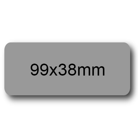 wereinaristea EtichetteAutoadesive, 99x38(38x99mm) Carta GRIGIO, adesivo Permanente, angoli arrotondati, per ink-jet, laser e fotocopiatrici, su foglio A4 (210x297mm).