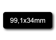 wereinaristea EtichetteAutoadesive, 99,1x34(34x99,1mm) Carta NERO, adesivo Permanente, angoli arrotondati, per ink-jet, laser e fotocopiatrici, su foglio A4 (210x297mm) bra3092NE