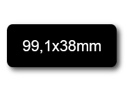 wereinaristea EtichetteAutoadesive, 99,1x38,1(38,1x99,1mm) Carta NERO, adesivo Permanente, angoli arrotondati, per ink-jet, laser e fotocopiatrici, su foglio A4 (210x297mm).