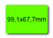 wereinaristea EtichetteAutoadesive, COPRENTE fluorescente, 99,1x67,7(67,7x99,1mm) Carta plaPL103006.
