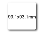 wereinaristea EtichetteAutoadesive, 99,1x93,1(93,1x99,1mm) Carta BIANCO, adesivo Permanente, angoli arrotondati, per ink-jet, laser e fotocopiatrici, su foglio A4 (210x297mm).