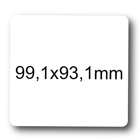 wereinaristea EtichetteAutoadesive 99,1x93,1(93,1x99,1) Carta BIANCO, adesivo Permanente, per ink-jet ad alta risoluzione, carta COPRENTE OPACA da 90 grammi, su foglio A4 (210x297mm).