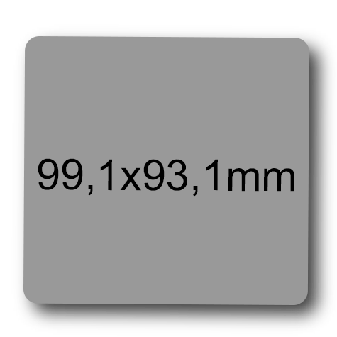 wereinaristea EtichetteAutoadesive, 99,1x93,1(93,1x99,1mm) Carta GRIGIO, adesivo Permanente, angoli arrotondati, per ink-jet, laser e fotocopiatrici, su foglio A4 (210x297mm).