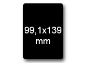 wereinaristea EtichetteAutoadesive, 99,1x139(139x99,1mm) Carta NERO, adesivo Permanente, angoli arrotondati, per ink-jet, laser e fotocopiatrici, su foglio A4 (210x297mm) bra3098NE