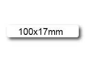 wereinaristea EtichetteAutoadesive, 100x17(17x100mm) Carta BIANCO, adesivo Permanente, angoli arrotondati, per ink-jet, laser e fotocopiatrici, su foglio A4 (210x297mm) bra3101