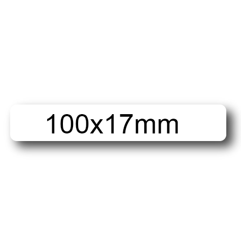 wereinaristea EtichetteAutoadesive, 100x17(17x100mm) Carta BIANCO, adesivo Permanente, angoli arrotondati, per ink-jet, laser e fotocopiatrici, su foglio A4 (210x297mm).