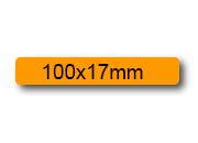 wereinaristea EtichetteAutoadesive, 100x17(17x100mm) Carta ARANCIONE, adesivo Permanente, angoli arrotondati, per ink-jet, laser e fotocopiatrici, su foglio A4 (210x297mm).
