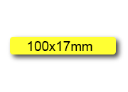 wereinaristea EtichetteAutoadesive, 100x17(17x100mm) Carta GIALLO, adesivo Permanente, angoli arrotondati, per ink-jet, laser e fotocopiatrici, su foglio A4 (210x297mm).