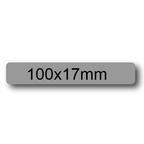 wereinaristea EtichetteAutoadesive, 100x17(17x100mm) Carta GRIGIO, adesivo Permanente, angoli arrotondati, per ink-jet, laser e fotocopiatrici, su foglio A4 (210x297mm).