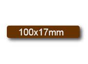 wereinaristea EtichetteAutoadesive, 100x17(17x100mm) Carta MARRONE, adesivo Permanente, angoli arrotondati, per ink-jet, laser e fotocopiatrici, su foglio A4 (210x297mm).