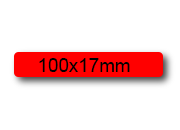 wereinaristea EtichetteAutoadesive, 100x17(17x100mm) Carta ROSSO, adesivo Permanente, angoli arrotondati, per ink-jet, laser e fotocopiatrici, su foglio A4 (210x297mm) bra3101RO