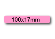 wereinaristea EtichetteAutoadesive, 100x17(17x100mm) Carta ROSA, adesivo Permanente, angoli arrotondati, per ink-jet, laser e fotocopiatrici, su foglio A4 (210x297mm).