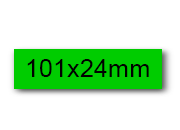 wereinaristea EtichetteAutoadesive, 101x24(24x101mm) Carta VERDE, adesivo Permanente, angoli arrotondati, per ink-jet, laser e fotocopiatrici, su foglio A4 (210x297mm).