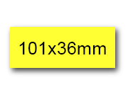 wereinaristea EtichetteAutoadesive, 101x36(36x101mm) Carta GIALLO, adesivo Permanente, angoli a spigolo, per ink-jet, laser e fotocopiatrici, su foglio A4 (210x297mm) bra3103gi