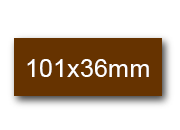 wereinaristea EtichetteAutoadesive, 101x36(36x101mm) Carta MARRONE, adesivo Permanente, angoli a spigolo, per ink-jet, laser e fotocopiatrici, su foglio A4 (210x297mm) bra3103ma