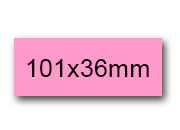 wereinaristea EtichetteAutoadesive, 101x36(36x101mm) Carta ROSA, adesivo Permanente, angoli a spigolo, per ink-jet, laser e fotocopiatrici, su foglio A4 (210x297mm) bra3103rs