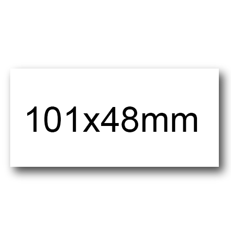 wereinaristea EtichetteAutoadesive, 101x48(48x101mm) Carta BIANCO, adesivo Permanente, angoli a spigolo, per ink-jet, laser e fotocopiatrici, su foglio A4 (210x297mm).