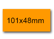 wereinaristea EtichetteAutoadesive, 101x48(48x101mm) Carta ARANCIONE, adesivo Permanente, angoli a spigolo, per ink-jet, laser e fotocopiatrici, su foglio A4 (210x297mm).