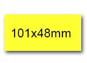 wereinaristea EtichetteAutoadesive, 101x48(48x101mm) Carta GIALLO, adesivo Permanente, angoli a spigolo, per ink-jet, laser e fotocopiatrici, su foglio A4 (210x297mm) bra3104gi
