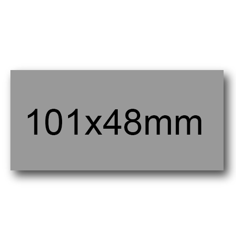 wereinaristea EtichetteAutoadesive, 101x48(48x101mm) Carta GRIGIO, adesivo Permanente, angoli a spigolo, per ink-jet, laser e fotocopiatrici, su foglio A4 (210x297mm).