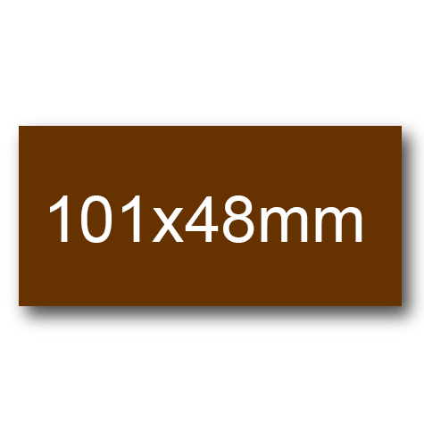 wereinaristea EtichetteAutoadesive, 101x48(48x101mm) Carta MARRONE, adesivo Permanente, angoli a spigolo, per ink-jet, laser e fotocopiatrici, su foglio A4 (210x297mm).
