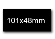 wereinaristea EtichetteAutoadesive, 101x48(48x101mm) Carta NERO, adesivo Permanente, angoli a spigolo, per ink-jet, laser e fotocopiatrici, su foglio A4 (210x297mm) bra3104ne