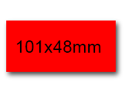 wereinaristea EtichetteAutoadesive, 101x48(48x101mm) Carta ROSSO, adesivo Permanente, angoli a spigolo, per ink-jet, laser e fotocopiatrici, su foglio A4 (210x297mm) bra3104RO