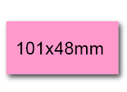 wereinaristea EtichetteAutoadesive, 101x48(48x101mm) Carta ROSA, adesivo Permanente, angoli a spigolo, per ink-jet, laser e fotocopiatrici, su foglio A4 (210x297mm) bra3104rs
