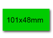 wereinaristea EtichetteAutoadesive, 101x48(48x101mm) Carta VERDE, adesivo Permanente, angoli a spigolo, per ink-jet, laser e fotocopiatrici, su foglio A4 (210x297mm) bra3104VE