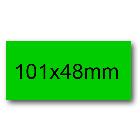 wereinaristea EtichetteAutoadesive, 101x48(48x101mm) Carta VERDE, adesivo Permanente, angoli a spigolo, per ink-jet, laser e fotocopiatrici, su foglio A4 (210x297mm).