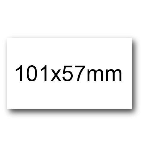 wereinaristea EtichetteAutoadesive, 101x57(57x101mm) Carta BIANCO, adesivo Permanente, angoli a spigolo, per ink-jet, laser e fotocopiatrici, su foglio A4 (210x297mm).