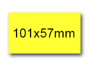 wereinaristea EtichetteAutoadesive, 101x57(57x101mm) Carta GIALLO, adesivo Permanente, angoli a spigolo, per ink-jet, laser e fotocopiatrici, su foglio A4 (210x297mm) bra3105gi