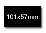 wereinaristea EtichetteAutoadesive, 101x57(57x101mm) Carta NERO adesivo Permanente, angoli a spigolo, per ink-jet, laser e fotocopiatrici, su foglio A4 (210x297mm) bra3105ne