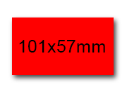 wereinaristea EtichetteAutoadesive, 101x57(57x101mm) Carta ROSSO, adesivo Permanente, angoli a spigolo, per ink-jet, laser e fotocopiatrici, su foglio A4 (210x297mm) bra3105RO