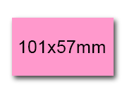 wereinaristea EtichetteAutoadesive, 101x57(57x101mm) Carta ROSA, adesivo Permanente, angoli a spigolo, per ink-jet, laser e fotocopiatrici, su foglio A4 (210x297mm) bra3105rs