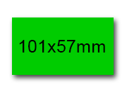 wereinaristea EtichetteAutoadesive, 101x57(57x101mm) Carta VERDE, adesivo Permanente, angoli a spigolo, per ink-jet, laser e fotocopiatrici, su foglio A4 (210x297mm) bra3105VE