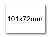 wereinaristea EtichetteAutoadesive, COPRENTE, 101x72(72x101mm) Carta BIANCO, adesivo Permanente, angoli a spigolo, per ink-jet, laser e fotocopiatrici, su foglio A4 (210x297mm).