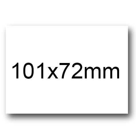 wereinaristea EtichetteAutoadesive, COPRENTE, 101x72(72x101mm) Carta BIANCO, adesivo Permanente, angoli a spigolo, per ink-jet, laser e fotocopiatrici, su foglio A4 (210x297mm).