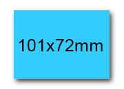 wereinaristea EtichetteAutoadesive, 101x72(72x101mm) Carta AZZURRO, adesivo Permanente, angoli a spigolo, per ink-jet, laser e fotocopiatrici, su foglio A4 (210x297mm) bra3106AZ