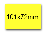 wereinaristea EtichetteAutoadesive, 101x72(72x101mm) Carta GIALLO, adesivo Permanente, angoli a spigolo, per ink-jet, laser e fotocopiatrici, su foglio A4 (210x297mm) bra3106gi