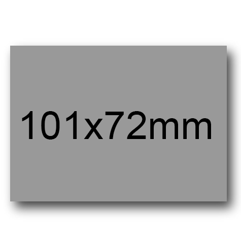 wereinaristea EtichetteAutoadesive, 101x72(72x101mm) Carta GRIGIO, adesivo Permanente, angoli a spigolo, per ink-jet, laser e fotocopiatrici, su foglio A4 (210x297mm).