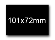 wereinaristea EtichetteAutoadesive, 101x72(72x101mm) Carta NERO, adesivo Permanente, angoli a spigolo, per ink-jet, laser e fotocopiatrici, su foglio A4 (210x297mm) bra3106ne