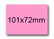 wereinaristea EtichetteAutoadesive, 101x72(72x101mm) Carta ROSA, adesivo Permanente, angoli a spigolo, per ink-jet, laser e fotocopiatrici, su foglio A4 (210x297mm).