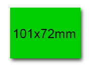 wereinaristea EtichetteAutoadesive, 101x72(72x101mm) Carta VERDE, adesivo Permanente, angoli a spigolo, per ink-jet, laser e fotocopiatrici, su foglio A4 (210x297mm) bra3106VE