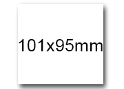 wereinaristea EtichetteAutoadesive, 101x95(95x101mm) Carta BIANCO, adesivo Permanente, angoli a spigolo, per ink-jet, laser e fotocopiatrici, su foglio A4 (210x297mm) bra3107